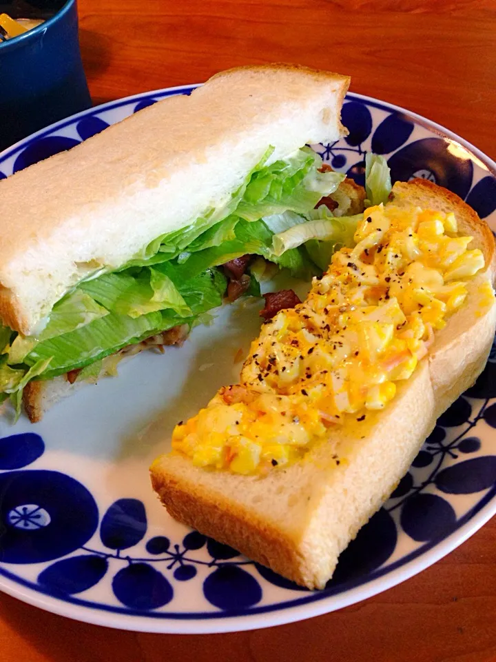 卵のオープンサンドに、照り焼きチキンのホットサンド|脇田喬さん