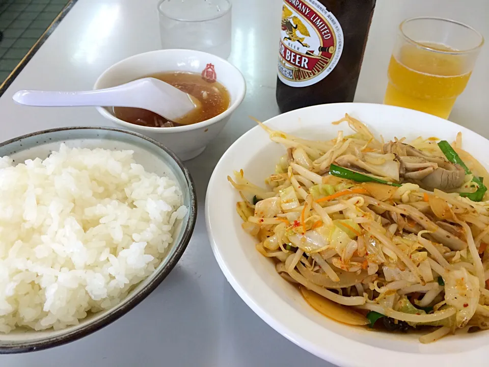 Snapdishの料理写真:スタミナ炒め定食（ライス大盛り）|Takayaさん