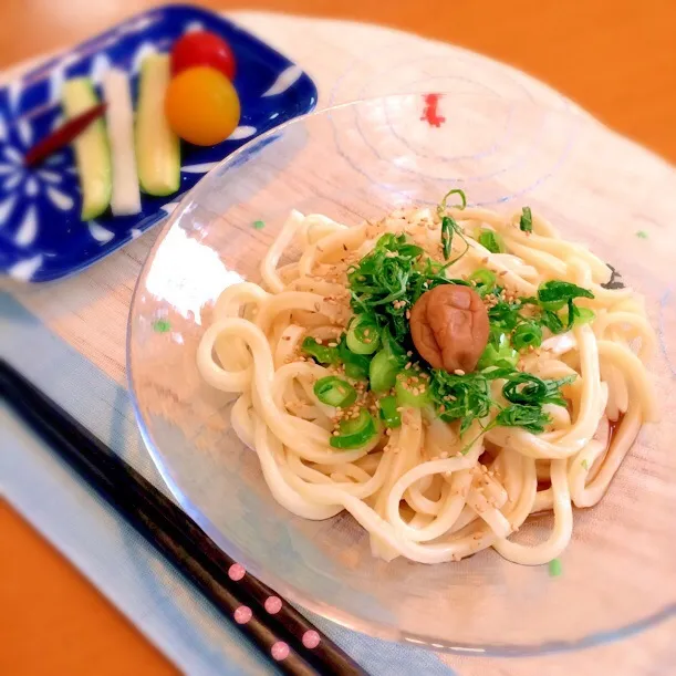 梅しそ冷やしうどん|もなかさん