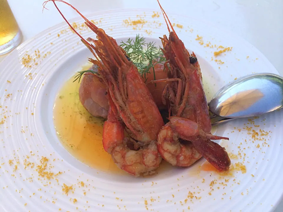 ツブ貝とえびのコンフィ|Jun Ishiwataさん