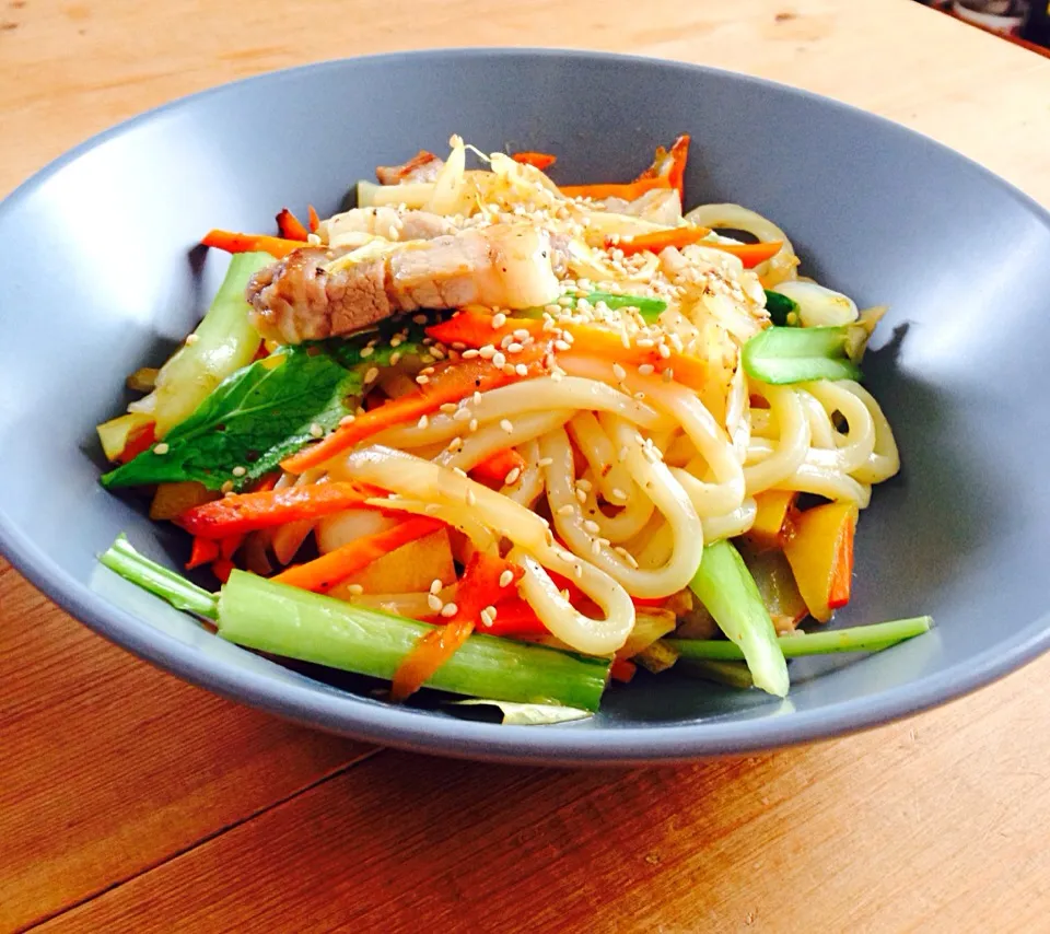 レモン塩で焼きうどん|まっきーさん