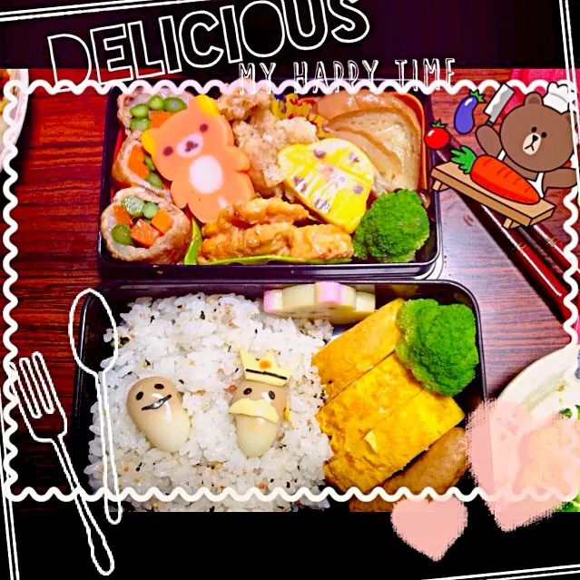 Snapdishの料理写真:主役はなめこ♪お弁当|こぜぃさん