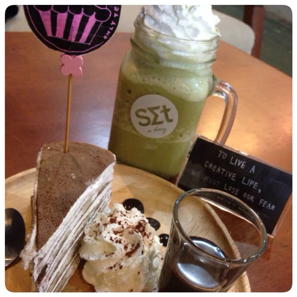 Choco Banana & Green Tea Frappe'|Prapapornさん