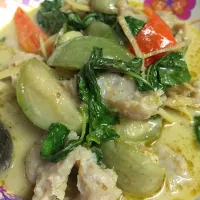 Snapdishの料理写真:Green curry with fish ball|Duan Piyanunさん