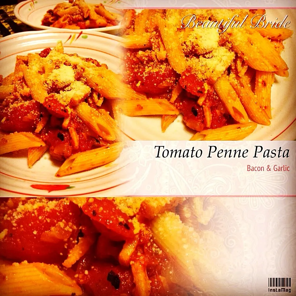 Tomato Penne Pasta with Smoked Bacon & Garlic|Emanuel Hayashiさん