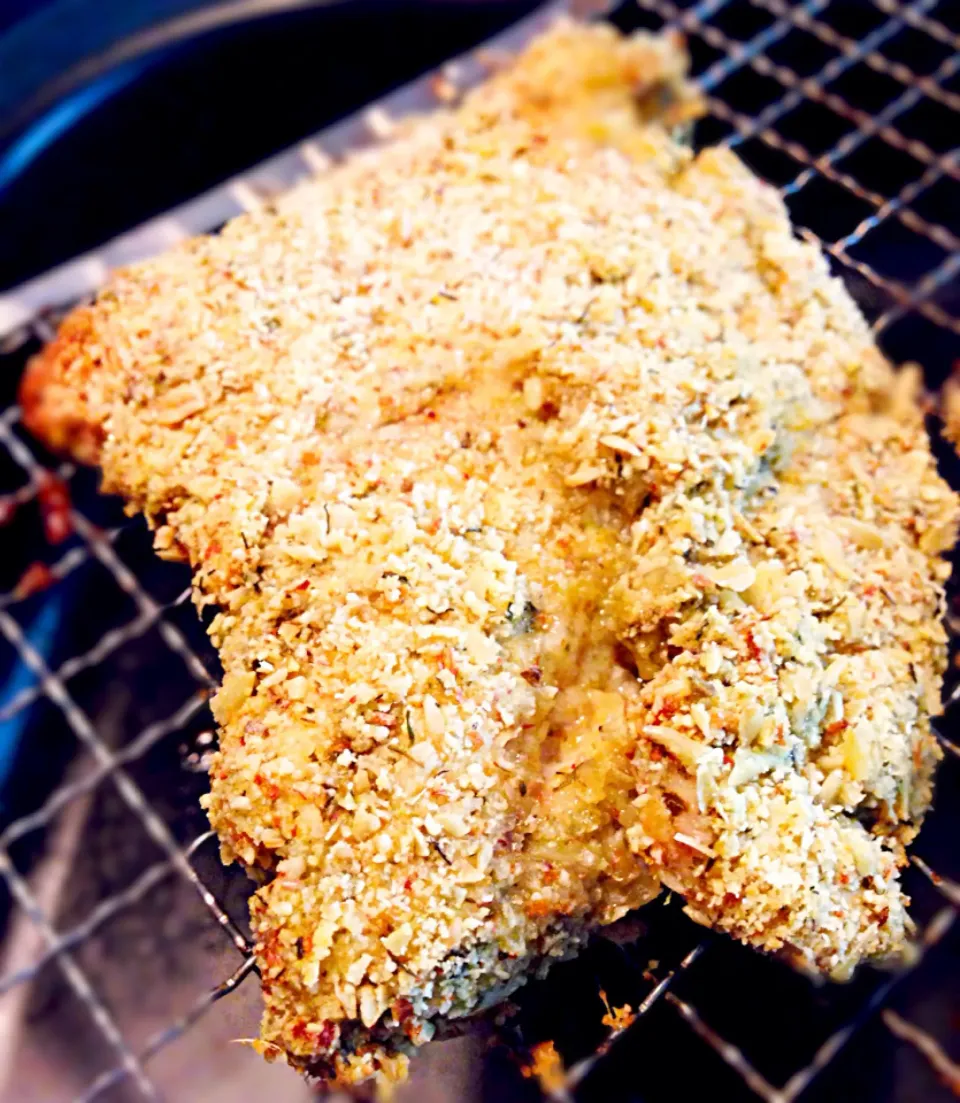 Oven baked Oat crusted pesto chicken|coxiella24さん