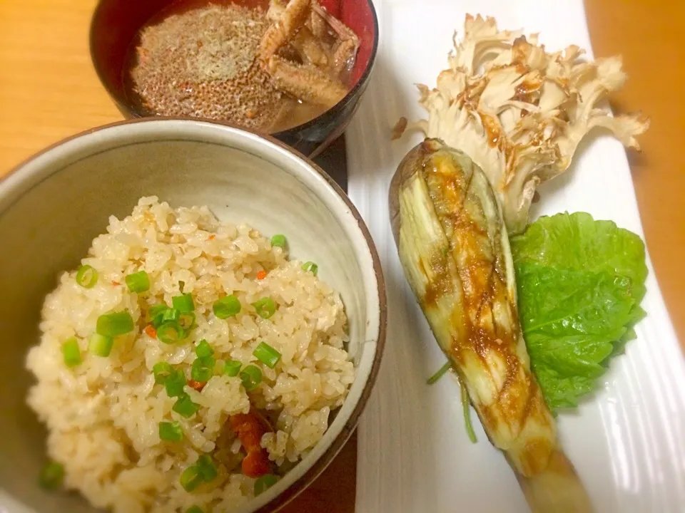 Cooked rice with hair crab|Masakiさん