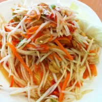 Snapdishの料理写真:🍃papaya salad🌾|꒰✾꒱˚°꒰ben꒱°˚꒰✾꒱さん