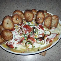 from my kitchen to ... méxico★chicken breast, vegetables and cream with bruschette|Ratatouilleさん