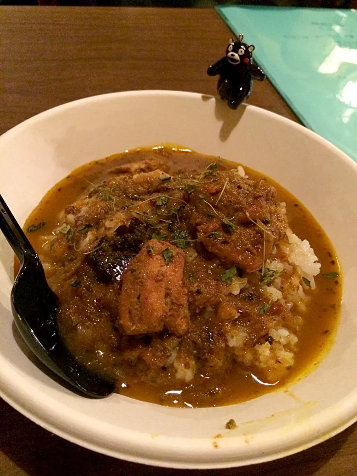 Snapdishの料理写真:喫酒夜会ミカヅキ(Cafe47)にてスパイスチキンカリー|大阪カレー部長さん