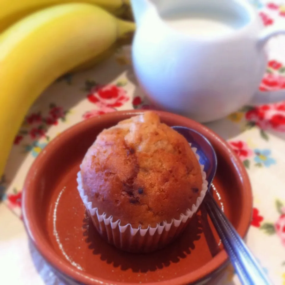 Snapdishの料理写真:Banana and walnut muffin|Carol Liさん