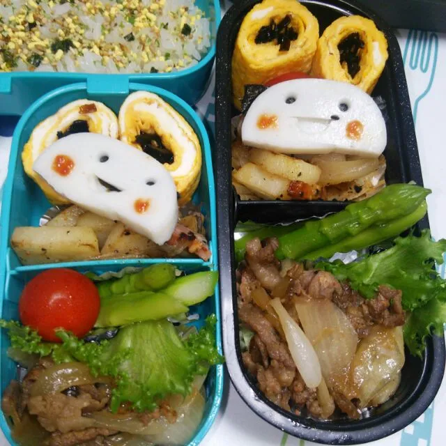 Snapdishの料理写真:7月1日　高校生女子＆オレ弁当|クッキングおやぢさん