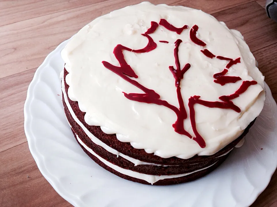 Canada Day red velvet cake|Kirsten Adachiさん