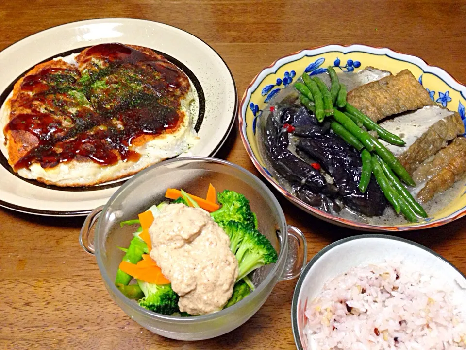 山芋ふわふわ焼き & ナスと厚揚げ煮|chieさん