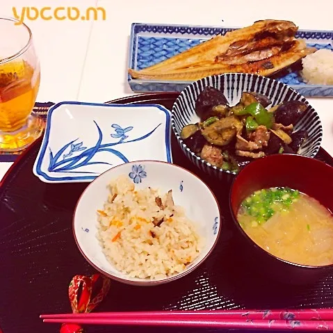 ナス味噌定食☆0701|よっこさん