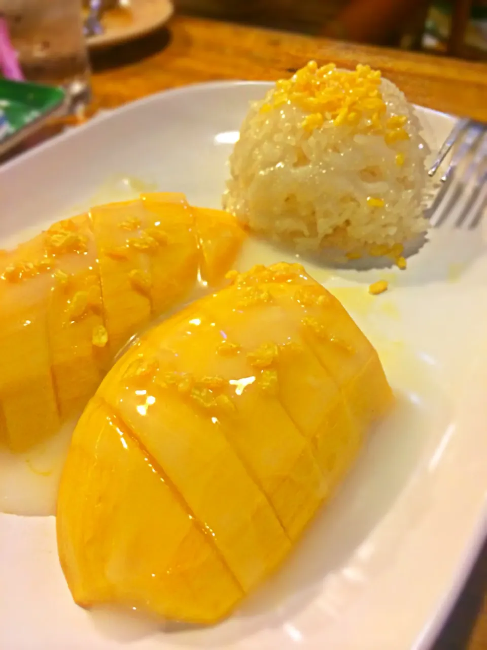 ข้าวเหนียวมะม่วง sticky rice with mango|PJさん