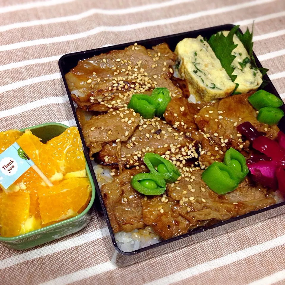 Snapdishの料理写真:夏のカルビ弁当〜꒰*´∀`*꒱|りぉりぉ꒰•‧̫•ू꒱さん