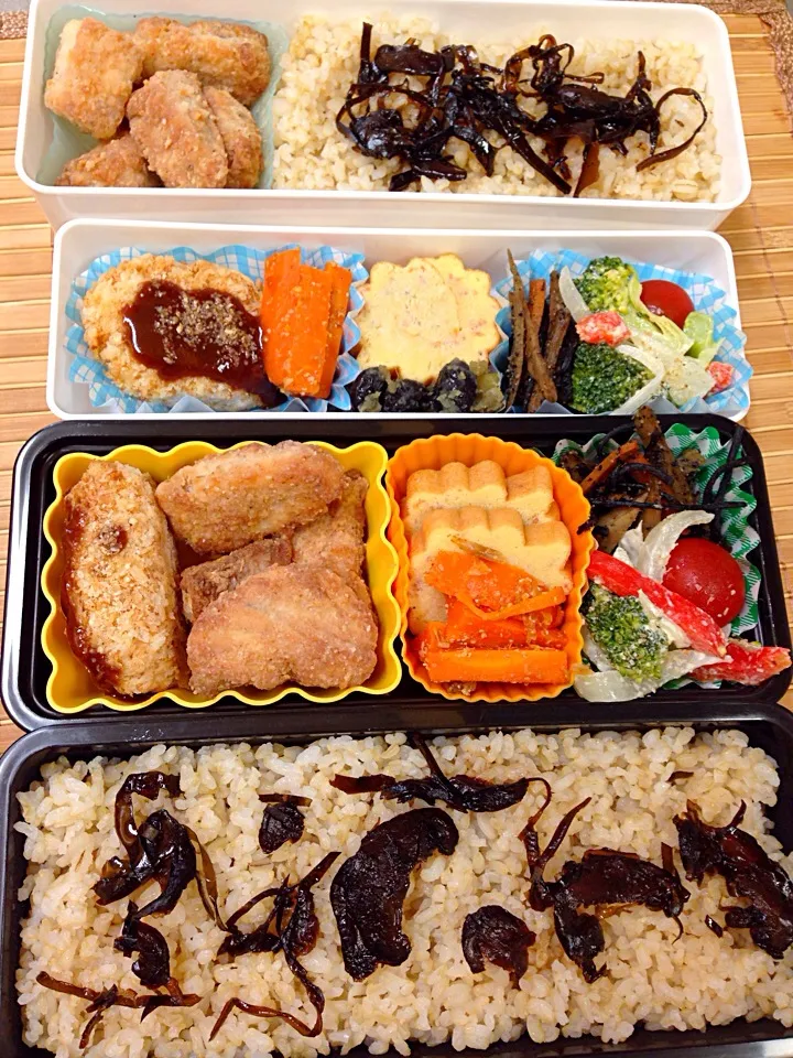 旦那さん&弁当箱忘れの息子のお弁当|きよさん