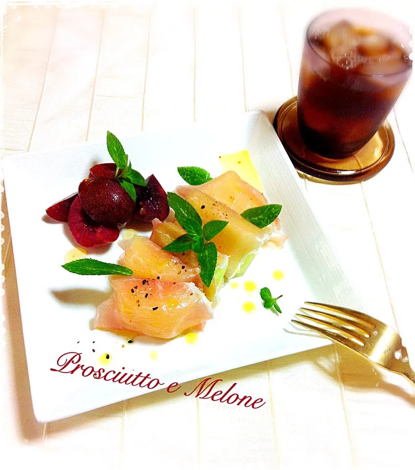 Prosciutto e Melone with plum|welcomeizumiさん