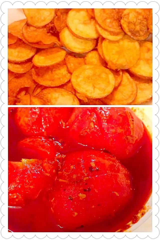 Delicious dishes byOry🎀おりぃさんのトマトキムチ🍻ポテチ止まらない🎵|🌈Ami🍻さん