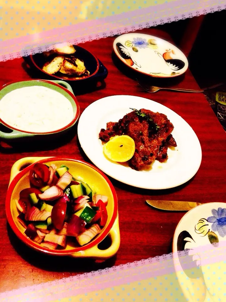 Snapdishの料理写真:Greek Feast|kazuko Tsujiさん