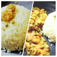 Snapdishの料理写真:shrimp cury sauce with rice|amyさん