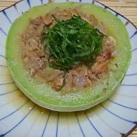 まるごとズッキーニとろろ昆布とサバ缶で和(^o^)v|あずきんさん