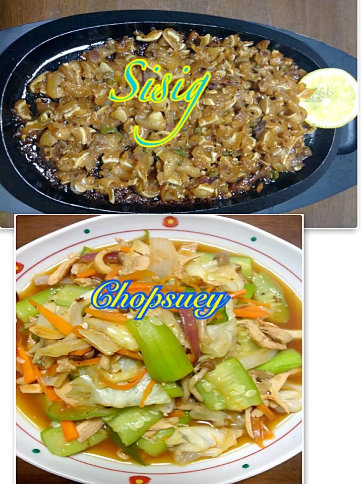 Sisig in sizzling plate#chopsuey#philippine cuisine|Miki Jorierose Obispoさん