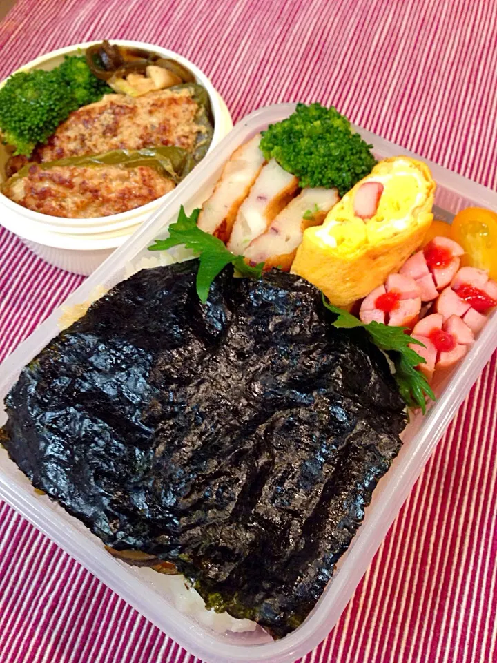 今日の旦那さん弁当◡̈♥︎のり弁ですˉ̞̭ ( ›◡ु‹ ) ˄̻ ̊|kaoさん