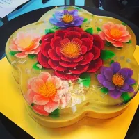 Snapdishの料理写真:Flower jelly cake