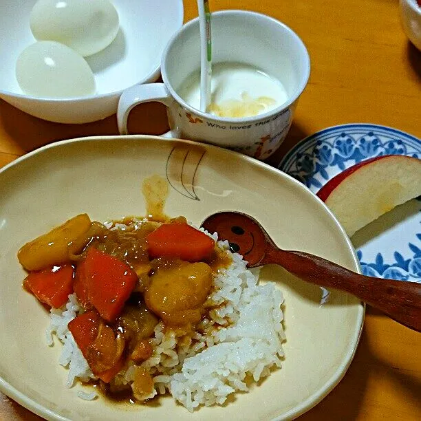 ぼっちゃんの朝食
朝カレー|ふみぃさん