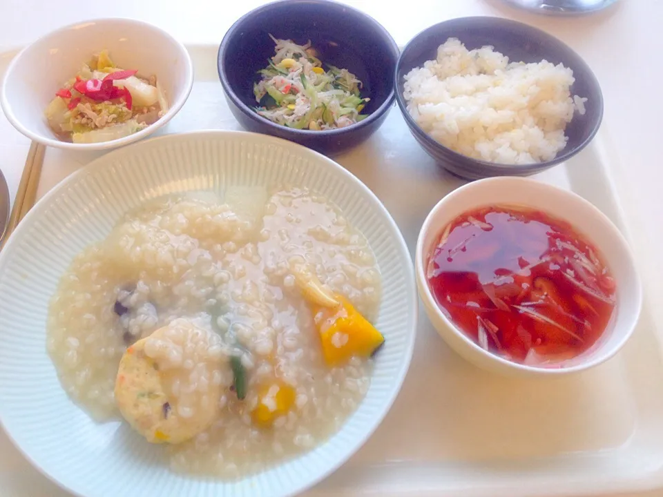 Snapdishの料理写真:湯葉飛竜頭と夏野菜の麦あんかけ|leimomiさん