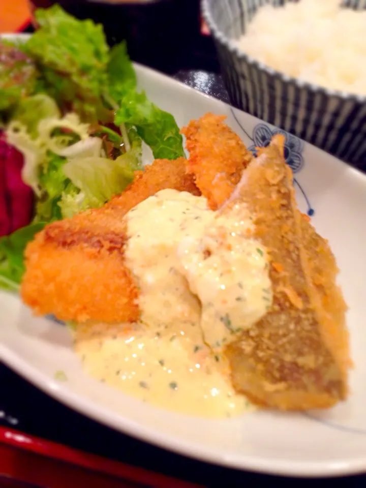 鯛とメカジキのフライ定食|石田尚之さん