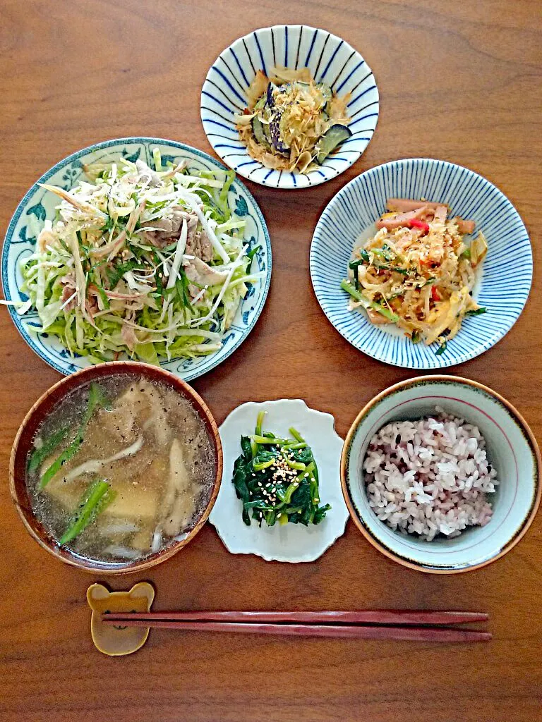 Snapdishの料理写真:冷しゃぶ定食|mamingoさん