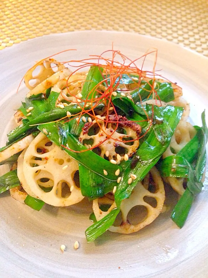 iyoko's Stir-fried lotus root soegogi dasida flavor🍻いよちゃんのﾀﾞｼﾀﾞで蓮根炒め|🌈Ami🍻さん