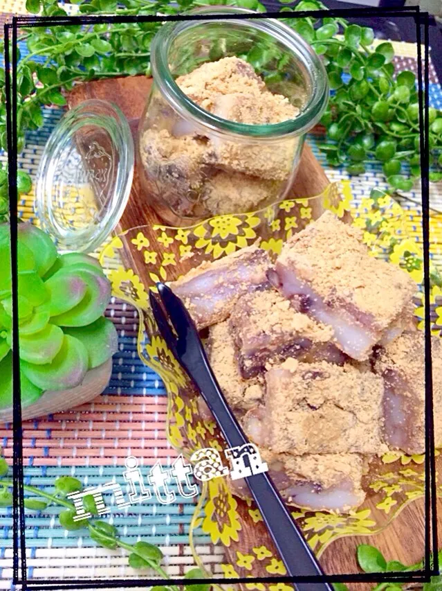 Snapdishの料理写真:うどんだらさんの料理 あずきくるみ餅⭐レンジで簡単♪|みったんさん