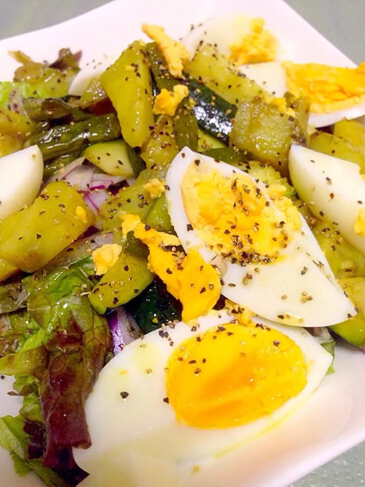 Grilled zucchini and egg salad|Tanuさん