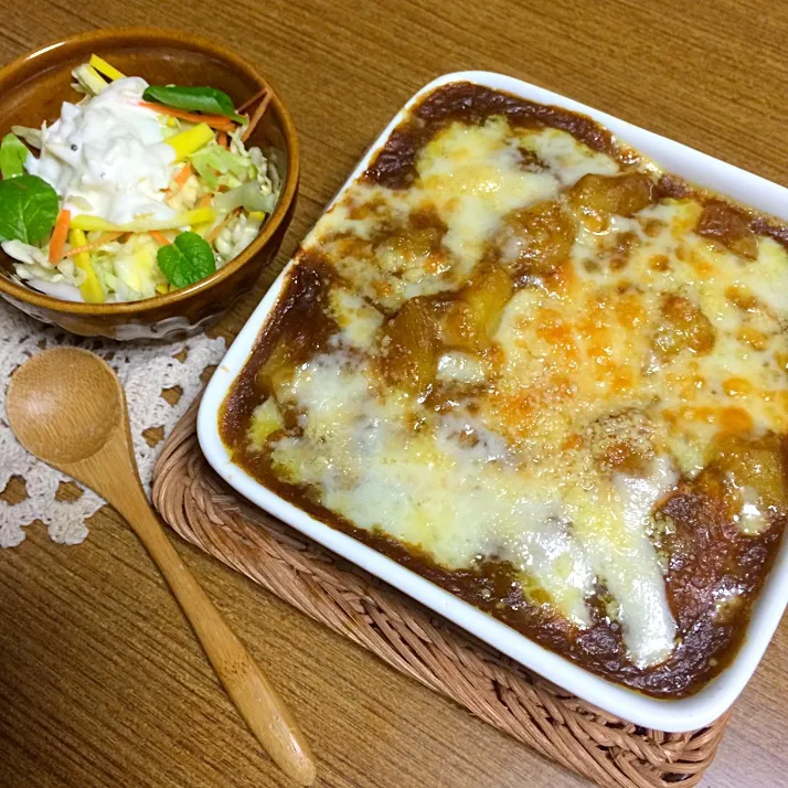 カレードリアとコリンキーのサラダ|えりこさん