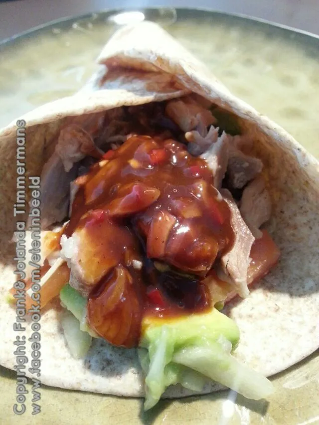 Wrap with pork, salad en sauce|Frank&Jolanda - Eteninbeeldさん