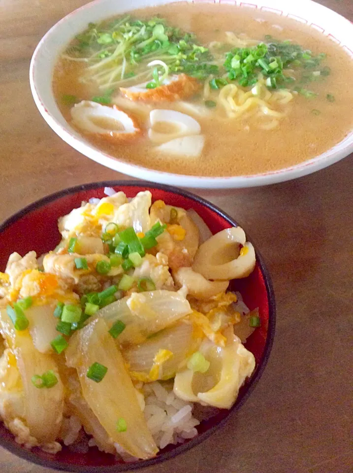 玉子丼、味噌ラーメン♫(^_^)v|Norio Fukudaさん