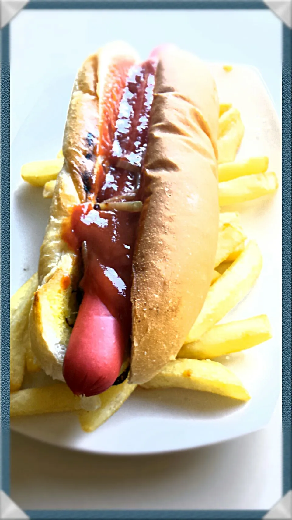 hot dog with sauce|woodfiredさん