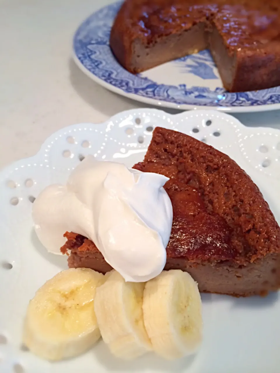 ともさんのワンボウルで☆水切り不要ヨーグルトとHMで簡単抹茶のベークドチーズケーキ～のココアVer.|みきこさん