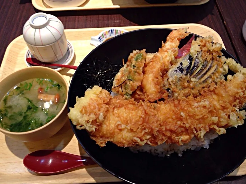 穴子海老天丼@築地食堂|みきさん