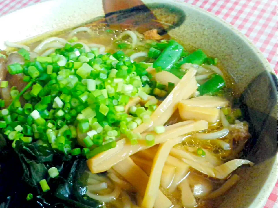 Snapdishの料理写真:手打ちラーメン、賄い|末長章弘さん