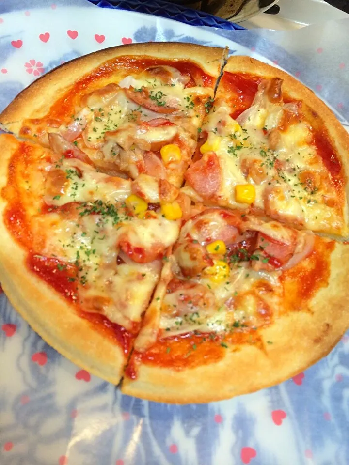 夜ご飯ピザ🍕がいぃ〜‼︎ん〜チャレンジしょか〜⁈美味い事 出来るか知らんで〜‼︎|chi-koさん