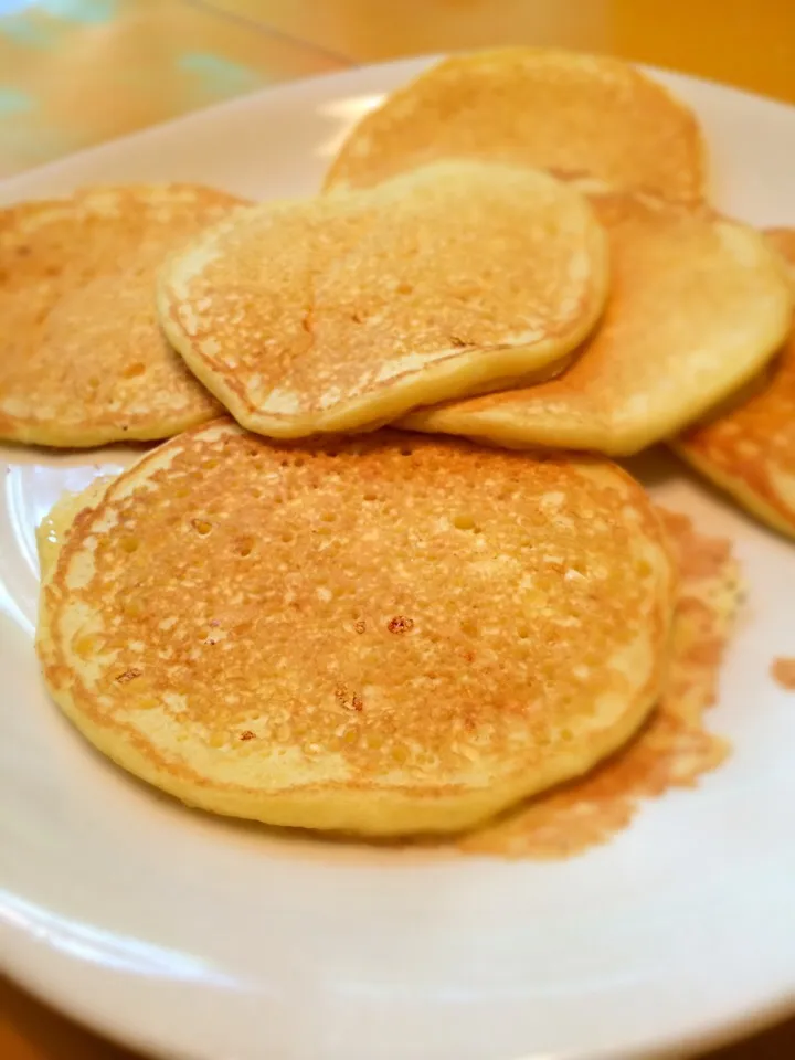 Lemon zest ricotta cheese pancakes @mika's hot husband|kayoさん