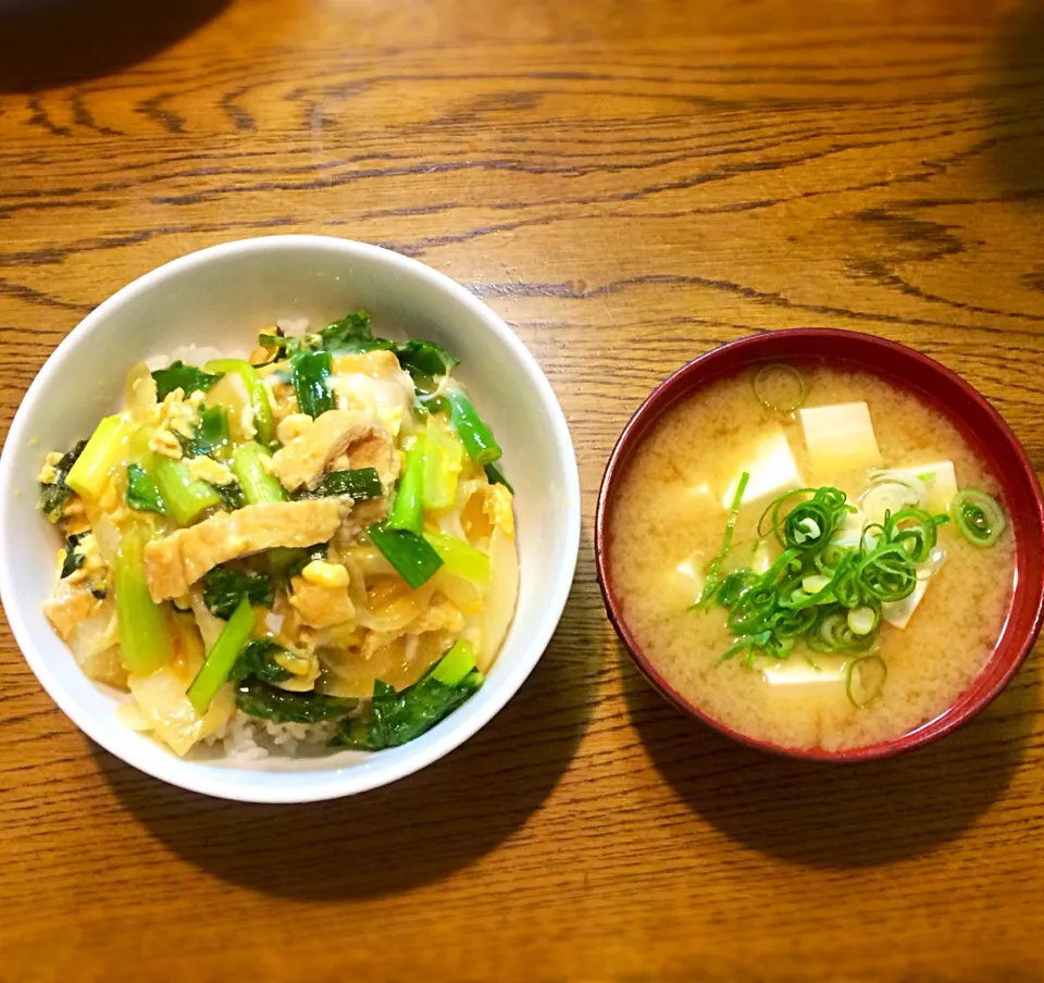 衣笠丼＆豆腐の味噌汁|miさん