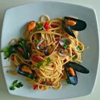 spaghetti with seafoods|lamberto livraghiさん