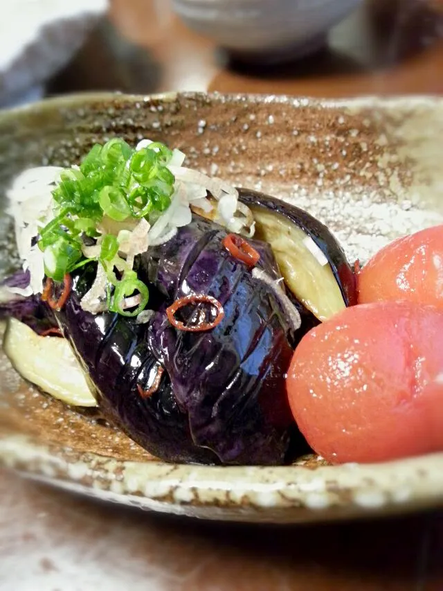 茄子とトマトの揚げ浸し|ふりるさん