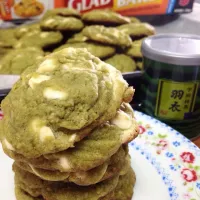 Snapdishの料理写真:Matcha white chocolate cookies|yewwwさん